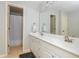 Bathroom with double sink vanity and tile flooring at 1100 Lady Slipper Way, Canton, GA 30115