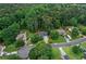 Aerial view of a neighborhood with a home surrounded by lush greenery and mature trees at 1320 Country Acres Ln, Lawrenceville, GA 30045