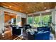 Sunroom features comfortable seating, natural light, and access to the outdoor space at 5360 Lake Forrest Dr, Atlanta, GA 30342