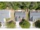 Aerial view showcasing the property's layout, landscaping, and neighborhood surroundings at 2175 Charleston Oak Cir, Lawrenceville, GA 30043