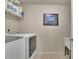 Functional laundry room with a modern washer and dryer, offering convenience for household chores at 4100 Secret Shoals Way, Buford, GA 30518