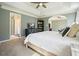 Bright main bedroom with vaulted ceiling, walk-in closet, and ensuite bathroom at 537 Autumn Ridge Dr, Canton, GA 30115
