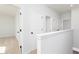 Bright upstairs hallway featuring all white walls, neutral carpeting, and doors at 2729 Creek View Nw Ter, Atlanta, GA 30318