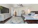 A well-lit main bedroom with hardwood floors, TV, rug, and en suite bathroom at 1338 Dupont Nw Park, Atlanta, GA 30318