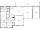 Detailed floor plan showcasing the layout of the home, including bedroom, living room, and kitchen dimensions at 24 Fossetts Nw Cv, Cartersville, GA 30121