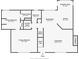 First-floor floor plan featuring the primary bedroom, kitchen, living room, and dining room at 3845 Pilgrim Mill Rd, Cumming, GA 30041