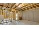 Unfinished basement showing framed walls, concrete floor, and electrical panel at 294 Ralph Still Rd, Dacula, GA 30019