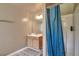 Full bathroom with shower and single sink vanity at 1282 Berryhill Dr, Lithonia, GA 30058
