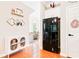 Kitchen with stainless steel refrigerator and direct access to stairway at 1996 Cobblestone Ne Cir, Atlanta, GA 30319