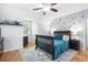 Cozy bedroom with hardwood floors, rug and butterfly decals at 209 Hearthstone Reach, Peachtree City, GA 30269