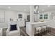 Contemporary kitchen with white cabinetry, stainless steel appliances, and a stylish breakfast bar at 5421 Brownlee Rd, Stone Mountain, GA 30087