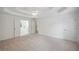 Main bedroom with trey ceilings with direct access to the main bathroom at 2350 Twelvestones Dr, Roswell, GA 30076