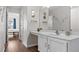 Bathroom vanity and open view to the bedroom at 26 Springbottom Dr, Lawrenceville, GA 30046