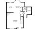 First floor plan featuring kitchen, dining area, bath, laundry room, hall and a spacious living room at 26 Springbottom Dr, Lawrenceville, GA 30046