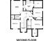 Second floor plan showcases bedroom locations, bathrooms, walk-in closets, and laundry room at 33 N Village Cir, Rydal, GA 30171