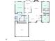 Detailed floor plan showcasing the layout of the home's rooms, including bedrooms, kitchen, and living areas at 102 Autumn Brooke Trl, Dallas, GA 30157