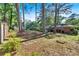 Expansive backyard with mature trees and partial fence line at 561 Sybil Se Ln, Marietta, GA 30067