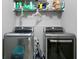 Well organized laundry room with new washer and dryer at 7401 Cherry Blossom Way, Winston, GA 30187
