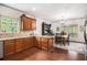 Kitchen with granite countertops open to the dining area for easy meal prep and entertaining at 13 Cottage Nw Walk, Cartersville, GA 30121