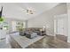 Spacious living area with comfortable seating arrangement, bright lighting, and outdoor view at 7095 Valley Landing Ct, Cumming, GA 30041