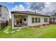 Charming backyard with a covered patio and beautifully landscaped garden, perfect for outdoor relaxation at 714 Chipping Sparrow St, Canton, GA 30115