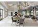 Beautifully designed clubhouse interior with fireplace, dining area, and ample seating at 714 Chipping Sparrow St, Canton, GA 30115