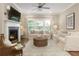 Bright living room with a fireplace, plush sofas, and natural light at 714 Chipping Sparrow St, Canton, GA 30115