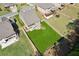 Aerial view of a well-maintained backyard with lush grass and privacy fencing at 2470 Crimson Downs Dr, Cumming, GA 30040