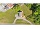 An aerial view of the home shows its layout on the property and the surrounding neighborhood at 3049 Highway 411 Ne, White, GA 30184