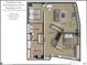 Layout of a 956 sqft, 1 bedroom, 1 bathroom residence with flex space at 878 Peachtree Ne St # 431, Atlanta, GA 30309