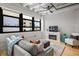 Bright living room with fireplace, lots of natural light, and hardwood flooring at 878 Peachtree Ne St # 431, Atlanta, GA 30309