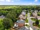 Aerial shot of a neighborhood with mature trees and well-maintained homes, showcasing the community's appeal at 210 Wentworth Ter, Alpharetta, GA 30022