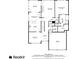 Intricate floor plan featuring a sunroom, living room, primary bedroom, kitchen, and garage at 210 Wentworth Ter, Alpharetta, GA 30022