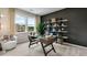 Comfortable office space with modern décor, a stylish desk, a comfortable chair, and view at 3198 Shirecrest Ln, Dacula, GA 30019