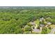 An aerial view showcasing multiple upscale homes with mature trees and manicured lawns at 3235 Munsey Ct, Cumming, GA 30041