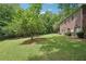 Spacious, grassy backyard with mature trees at 3235 Munsey Ct, Cumming, GA 30041