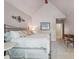 Spacious bedroom features high ceilings, decor, and a comfortable bed, creating a cozy retreat at 3235 Munsey Ct, Cumming, GA 30041