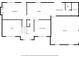 Simplified floor plan displaying the layout of the first floor, including the kitchen and living spaces at 5247 Hayden Farms Dr, Powder Springs, GA 30127