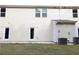 Well maintained backyard with green grass, AC units, and door access to the home at 2526 Piering Dr, Lithonia, GA 30038
