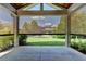 Covered patio with automatic shade overlooking the backyard at 3910 Cameron Ct, Cumming, GA 30040