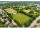 Expansive aerial view of a park with a track, baseball diamond and recreational green spaces at 472 Martin Se St # 10, Atlanta, GA 30312