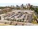 Aerial view of Summerhill neighborhood with Publix grocery store, parking, and downtown skyline at 472 Martin Se St # 10, Atlanta, GA 30312