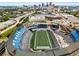 Aerial view of Georgia State Stadium and skyline, showcasing sports and city scenery at 472 Martin Se St # 10, Atlanta, GA 30312