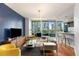 Comfortable living space featuring great city views, stylish furnishings, and an open layout at 1080 Peachtree Ne St # 608, Atlanta, GA 30309