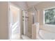 Bathroom featuring a shower with a glass enclosure at 2687 Mountain Oaks Ct, Powder Springs, GA 30127