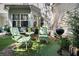 Charming backyard with lush artificial turf and outdoor seating, creating a peaceful retreat at 2000 Suttles Sw Dr, Atlanta, GA 30331