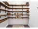 Walk-in pantry features custom shelving for optimal organization and storage at 4125 Hickory Dr, Powder Springs, GA 30127