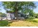 This is the home's backyard featuring a lawn, trees, and a partially visible deck at 2790 Shiloh Way, Snellville, GA 30039