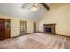 Large living room with brick fireplace and natural light at 2790 Shiloh Way, Snellville, GA 30039