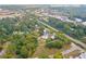 Aerial view of 527 Main St showing proximity to Suwanee Town Center and surrounding greenery at 527 Main St, Suwanee, GA 30024